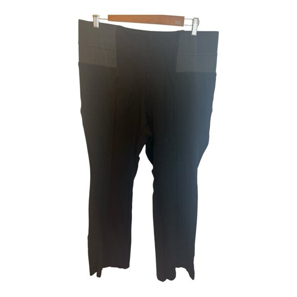 Eloquii Black Leggings Size 18 Roll Resistant Wide Elastic Pants Dress Athletic - Picture 1 of 5